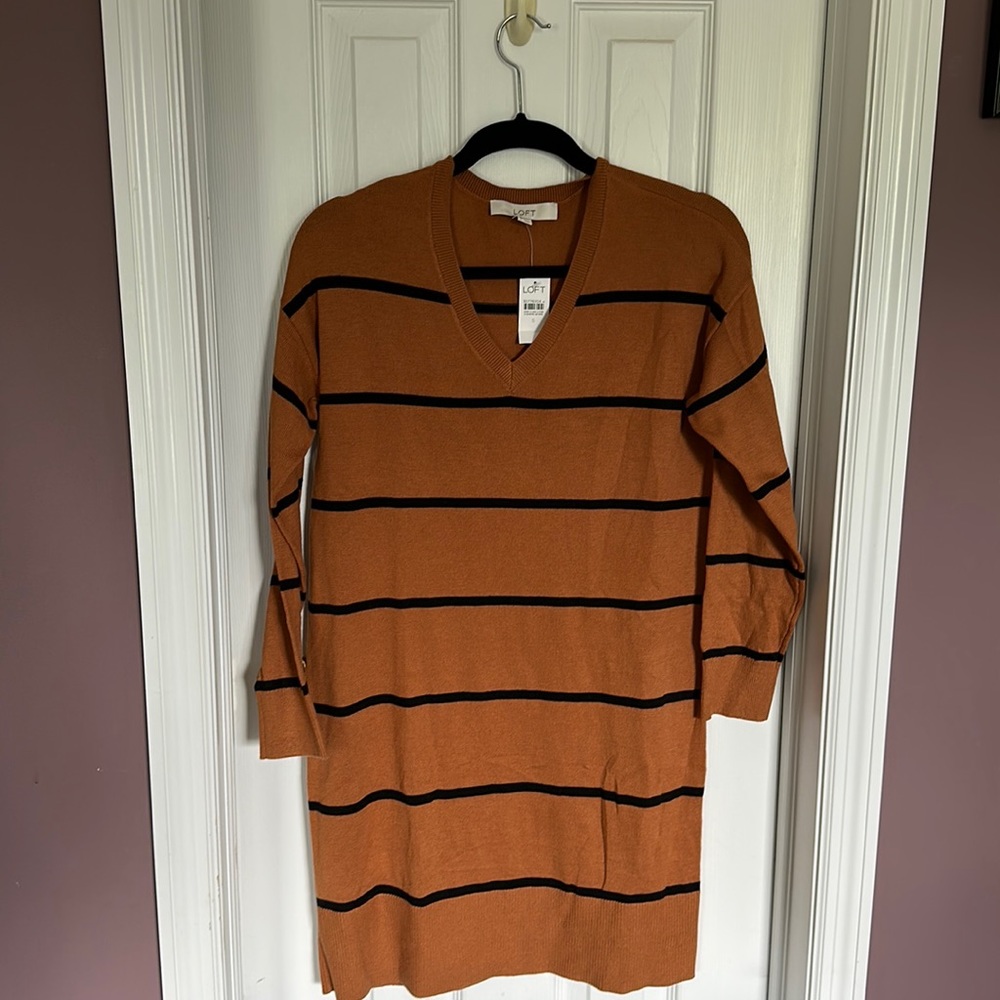 Loft striped sweater dress